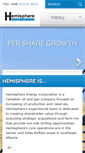 Mobile Screenshot of hemisphereenergy.ca